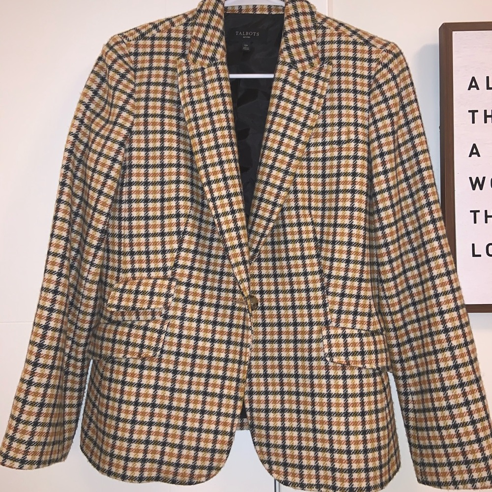 Talbots Plaid Blazer in perfect condition